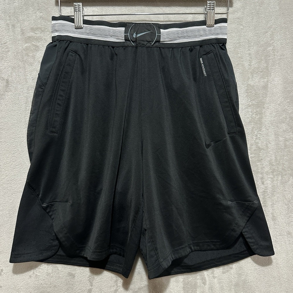 Nike AeroSwift Men's Basketball Shorts Size L Black Athletic Pockets Logo